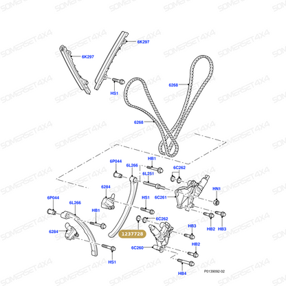 1237728 LAND ROVER - SPLIT RING PTFE- VVT AJV8 L319/L320/L322 From PR2 PRO