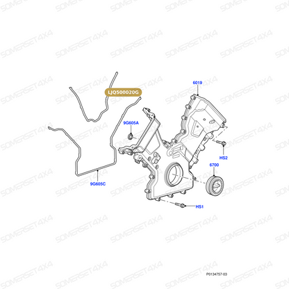 LJQ500020G LAND ROVER - GASKET-TIMING COVER-UPPER 4.2SC 4.4EFI L319;L320;L322 From ELRING