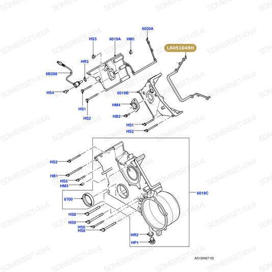 LR051049H LAND ROVER - GASKET - TIMING COVER From PR2 ALLMAKES OE