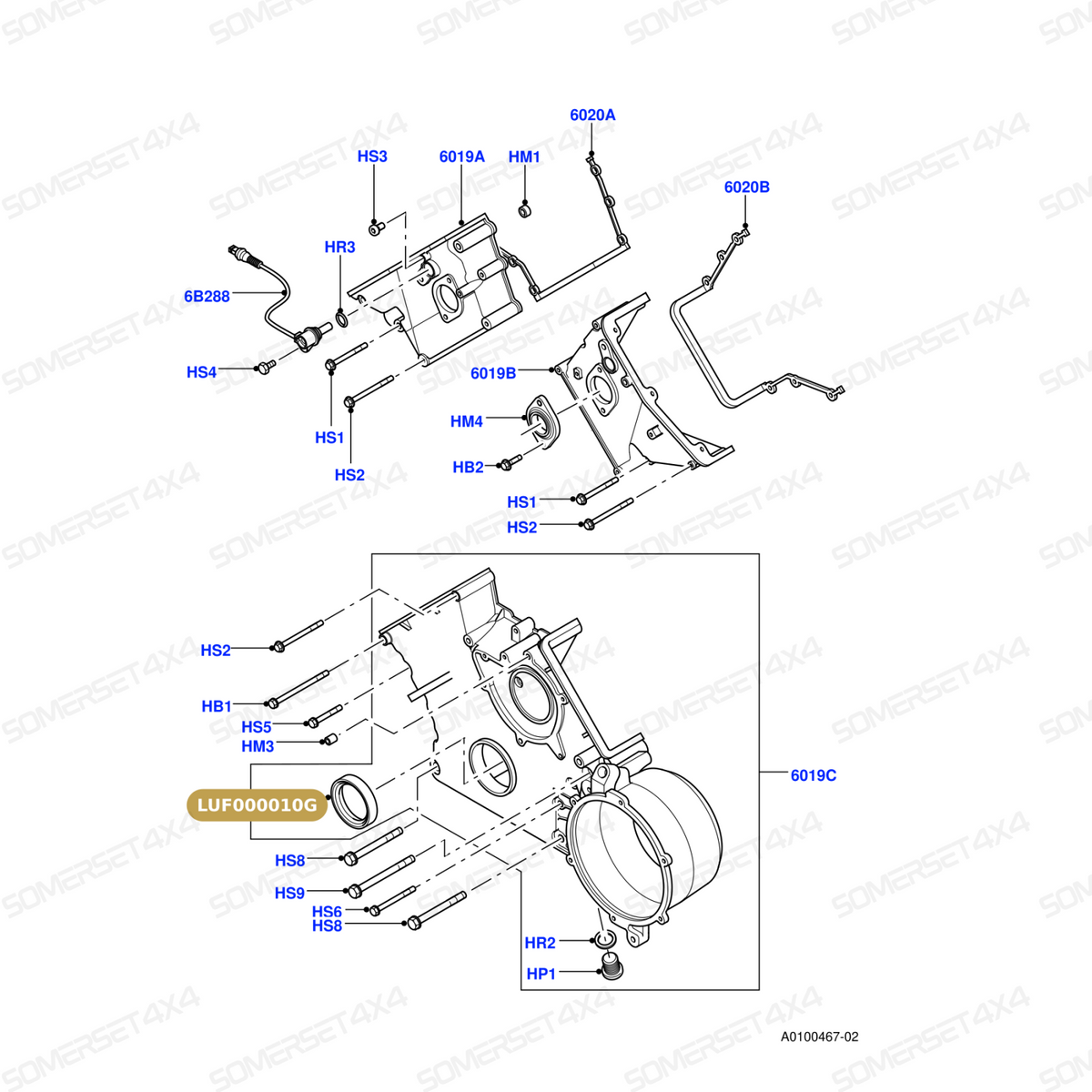 LUF000010G LAND ROVER - SEAL - CRANKSHAFT From ELRING