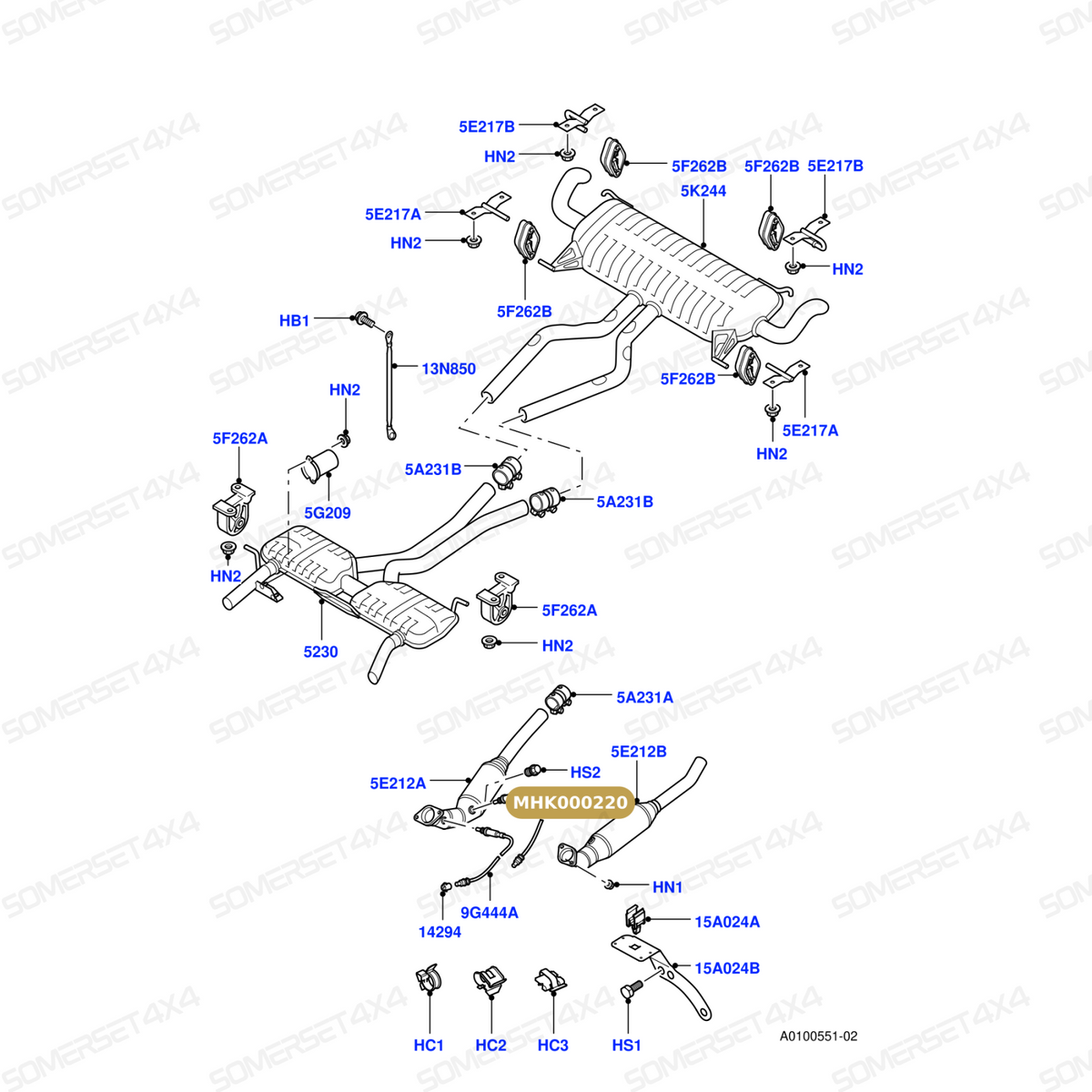 MHK000220 LAND ROVER - SENSOR - HEGO From BOSCH