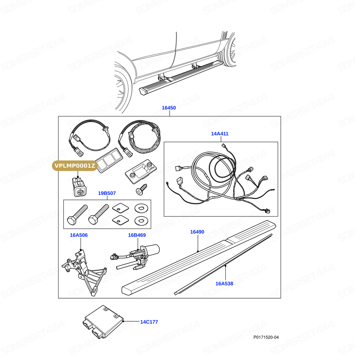 VPLMP0001Z GENUINE LAND ROVER - MICROSWITCH ASSY