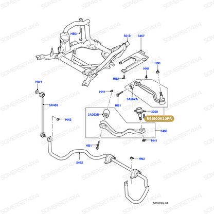 RBJ500920PR LAND ROVER - ARM - FRONT SUSPENSION - FRONT RADIUS AR From PROEVO+