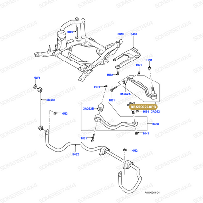 RBK500210PR LAND ROVER - BALL JOINT - FRONT UPPER SUSPENSION ARM From PROEVO+
