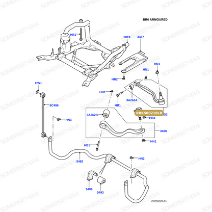 RBK500210LR GENUINE LAND ROVER - JOINT - BALL