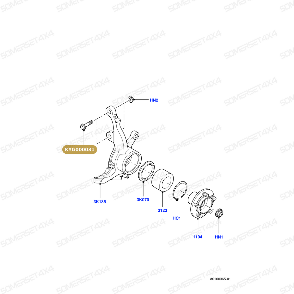 KYG000031 LAND ROVER - BOLT - FITS From PR2 ALLMAKES OE