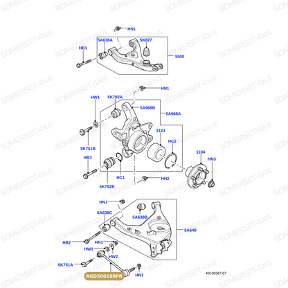 RGD500180PR LAND ROVER - TOE LINK - LOWER STABILIZER - REAR RADIU From PROEVO+