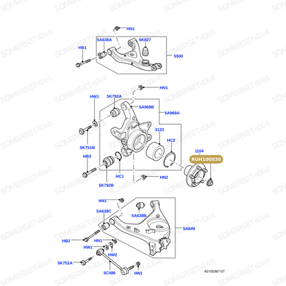 RUH100030 LAND ROVER - NUT - NYLOC - FLANGED - M27 - DRIVESHAFT END NUT From ALLMAKES