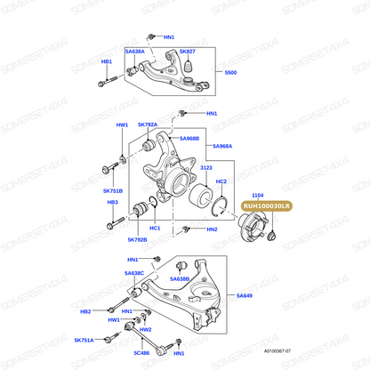 RUH100030LR GENUINE LAND ROVER - NUT - SPECIAL