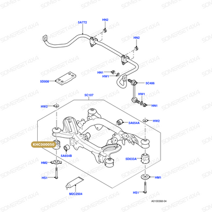 KHC000050 LAND ROVER - MOUNTING RUBBER From PR2 ALLMAKES OE