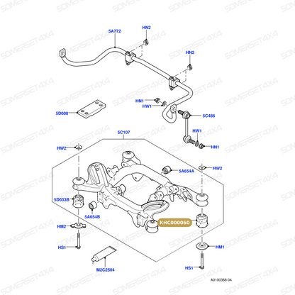 KHC000060 LAND ROVER - MOUNTING RUBBER From MOOG