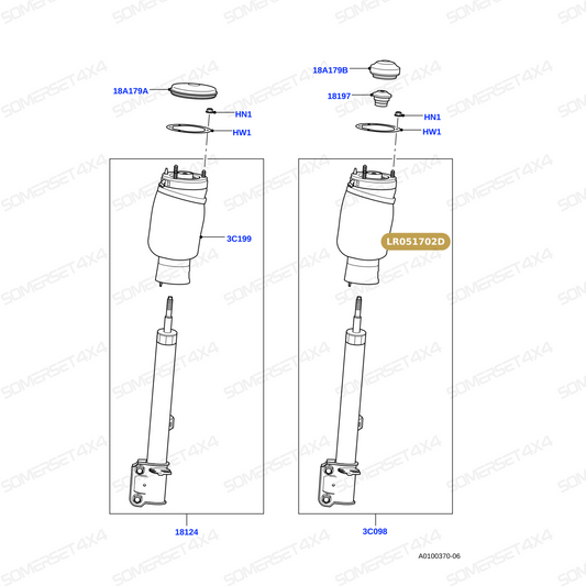 LR051702D LAND ROVER - SPRING - AIR SUSPENSION From DUNLOP