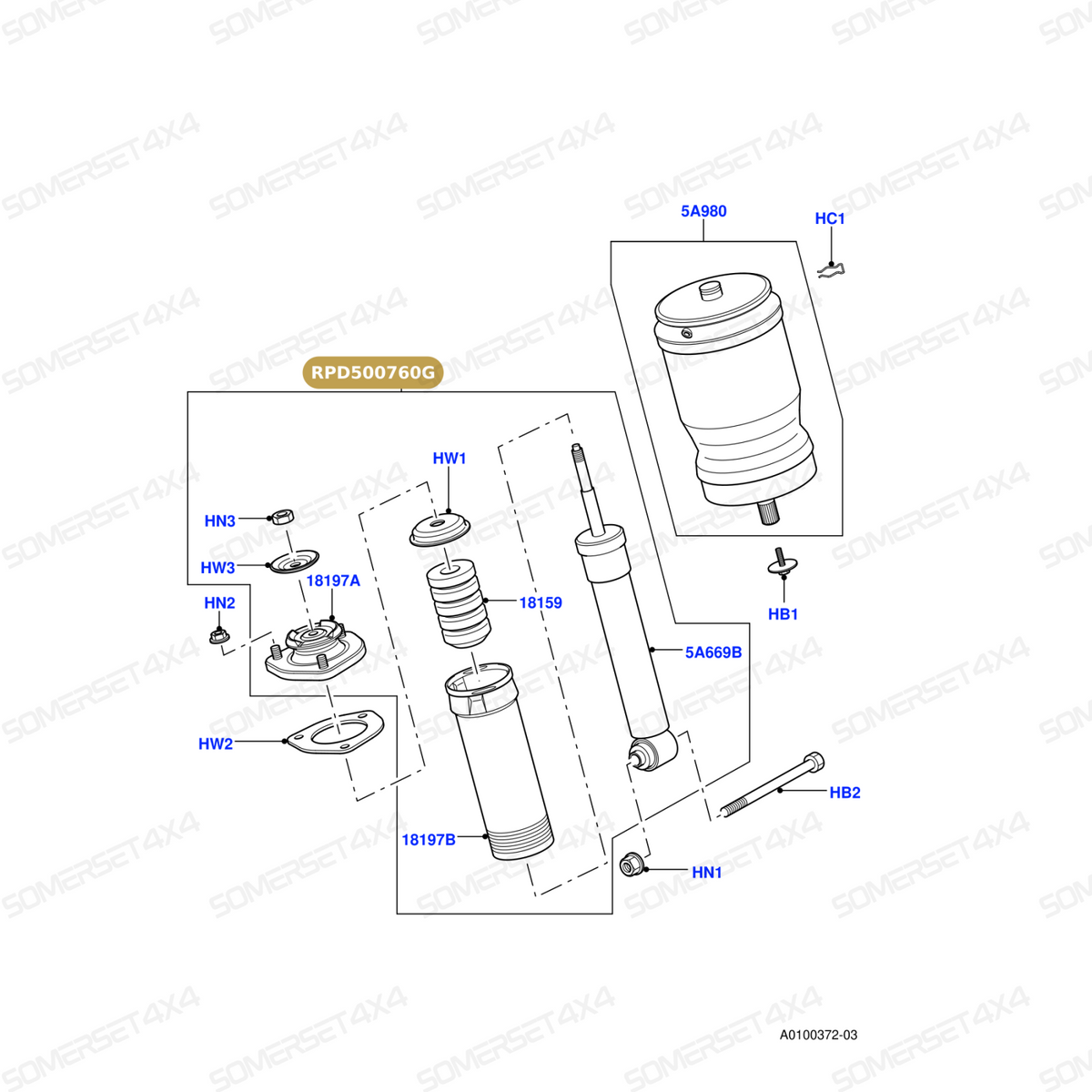 RPD500760G LAND ROVER - DAMPER ASSY From BILSTEIN