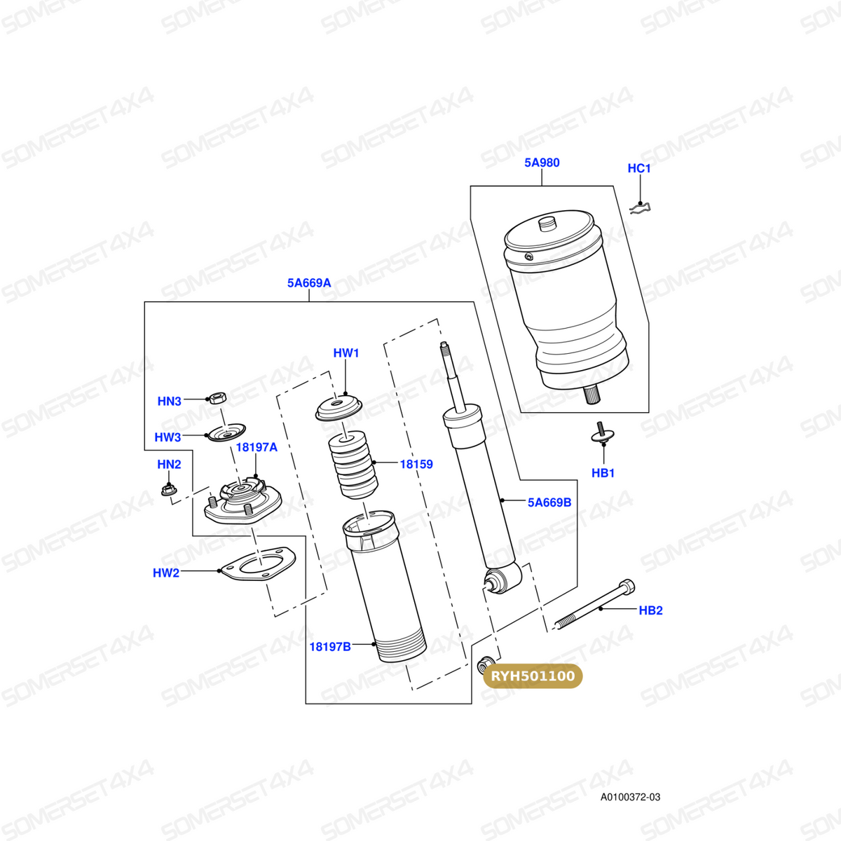RYH501100 LAND ROVER - NUT From PR2 ALLMAKES OE