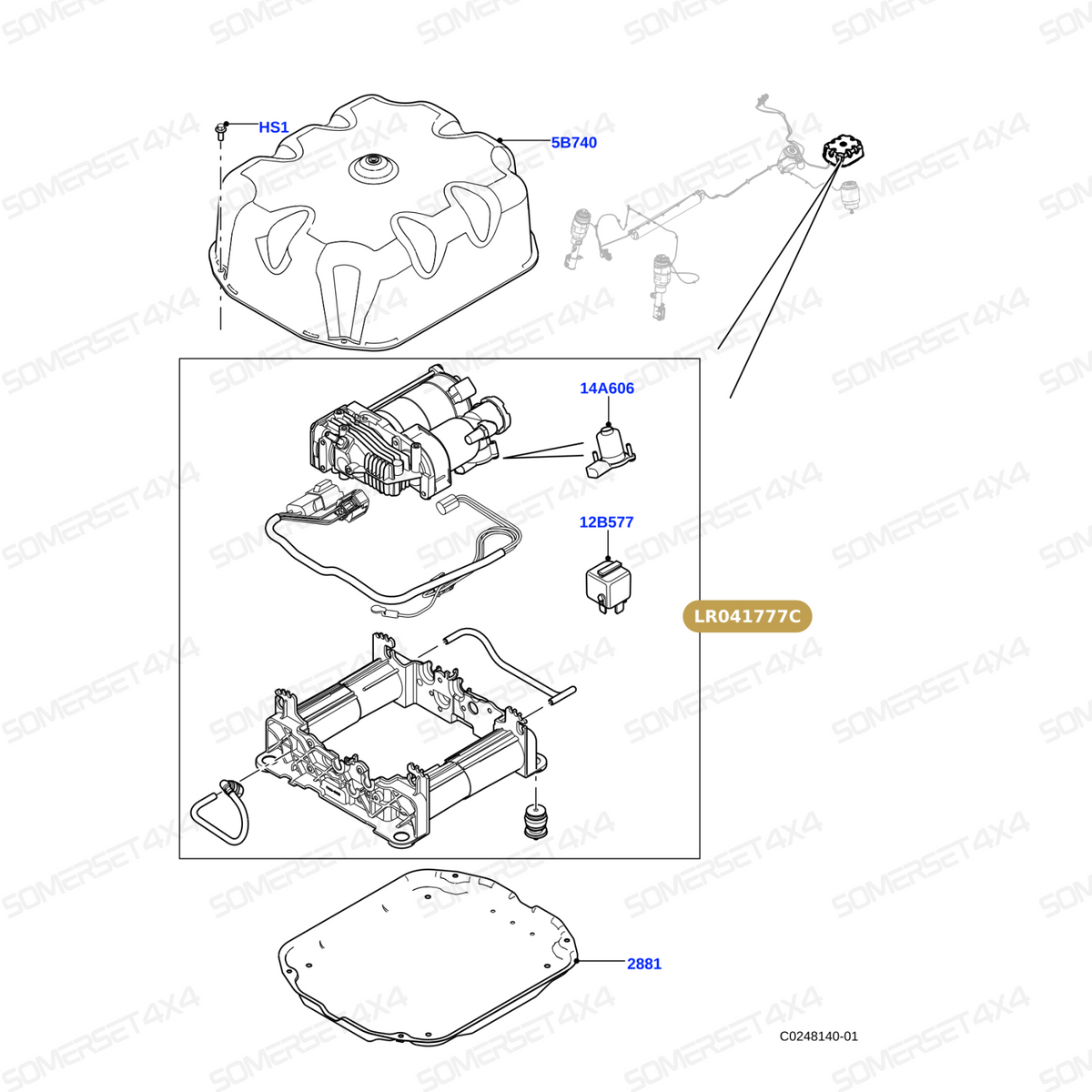 LR041777C LAND ROVER - AMK REPLACEMENT COMPRESSOR & RELAY ONLY