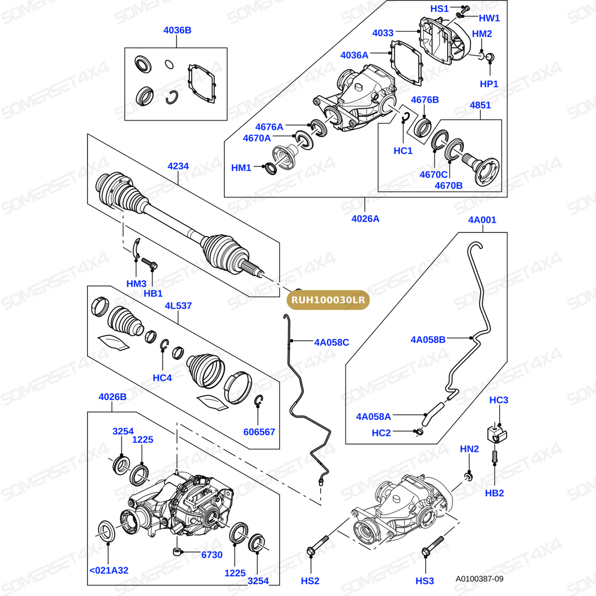 RUH100030LR GENUINE LAND ROVER - NUT - SPECIAL