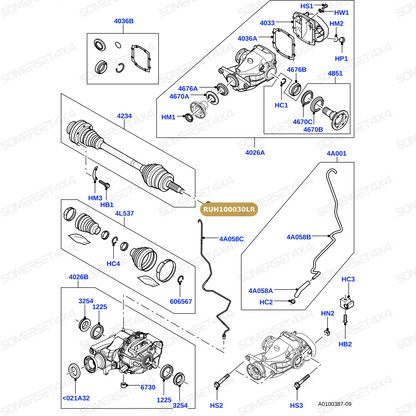 RUH100030LR GENUINE LAND ROVER - NUT - SPECIAL