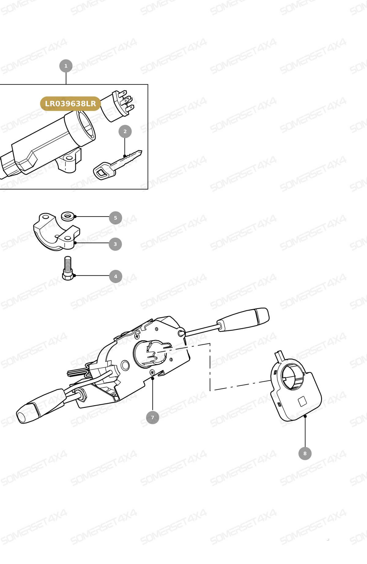 LR039638LR GENUINE LAND ROVER - SWITCH - IGNITION