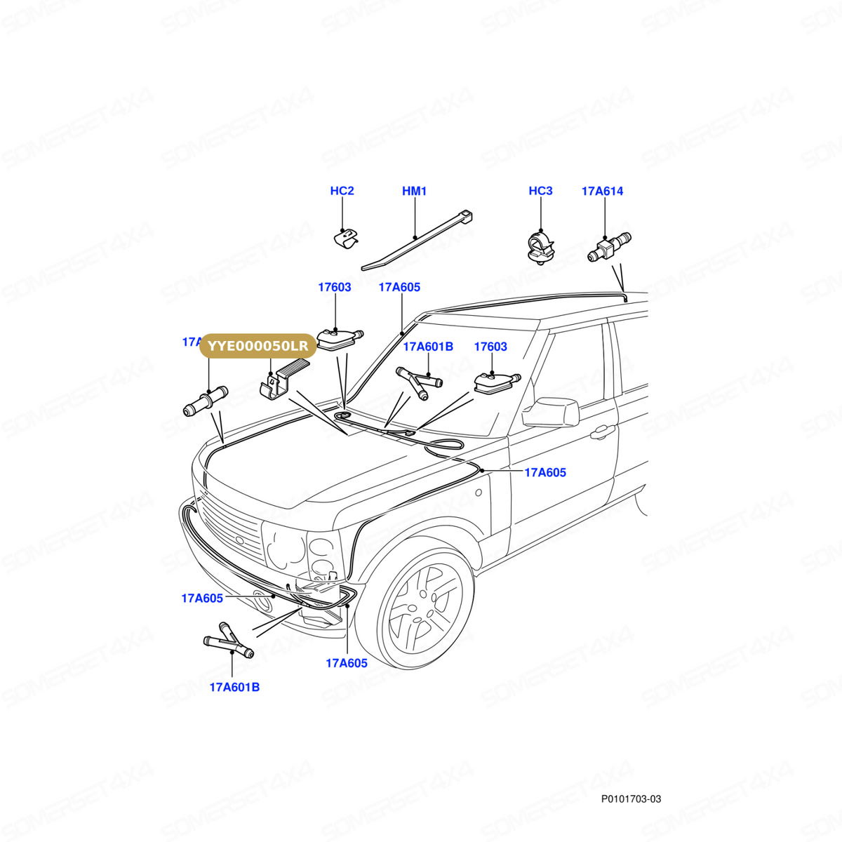 YYE000050LR GENUINE LAND ROVER - CLIP