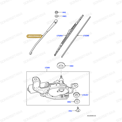 LR012046LR GENUINE LAND ROVER - ARM - WIPER
