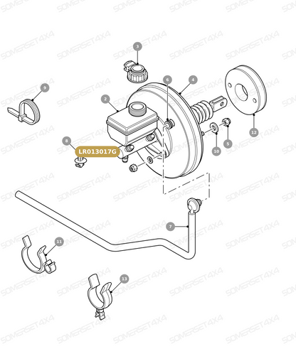 LR013017D LAND ROVER - CYLINDER ASSY - MASTER From DELPHI