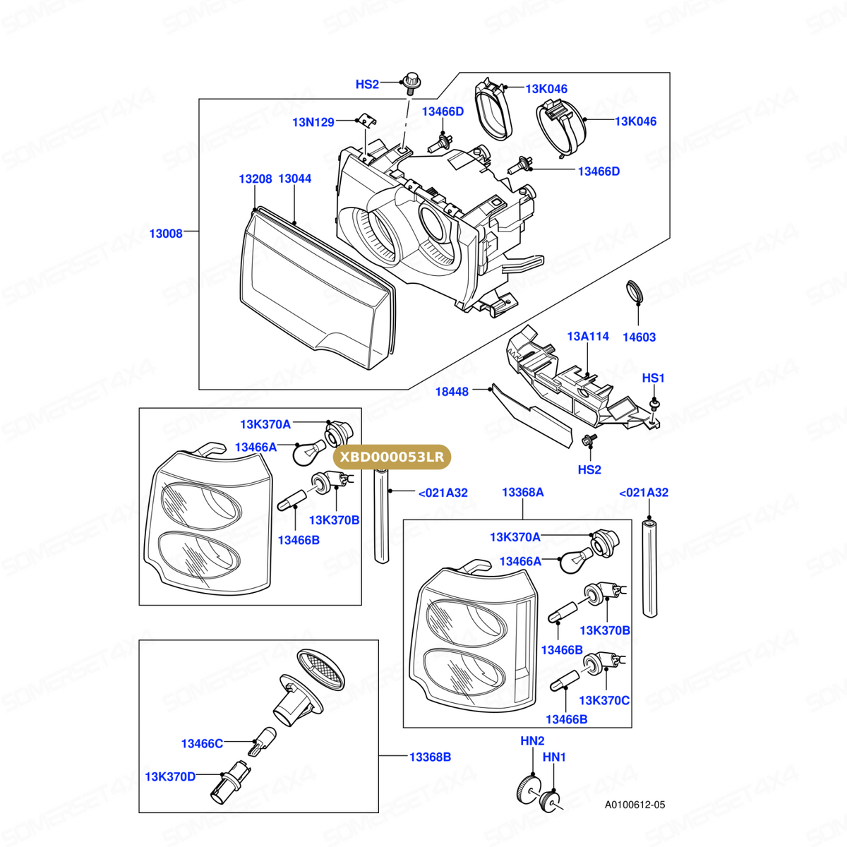 XBD000053LR GENUINE LAND ROVER - LAMP - FLASHER