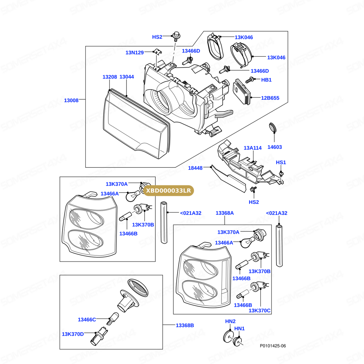 XBD000023LR GENUINE LAND ROVER - LAMP - SIDE FLASHER