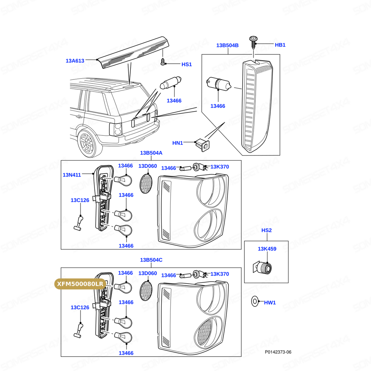 XFM500080LR GENUINE LAND ROVER - HOLDER - BULB