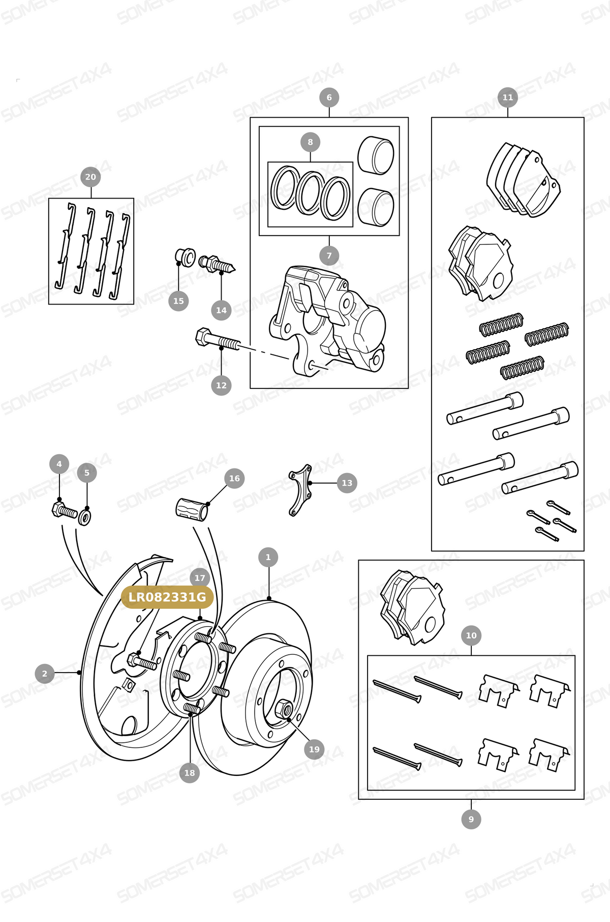 LR082331G LAND ROVER - BOLT - CALIPER CARRIER - M10 From PR2 ALLMAKES OE