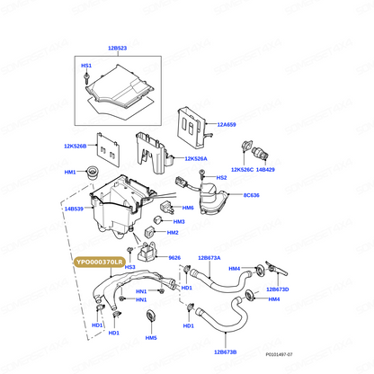YPO000370LR GENUINE LAND ROVER - DUCT - AIR