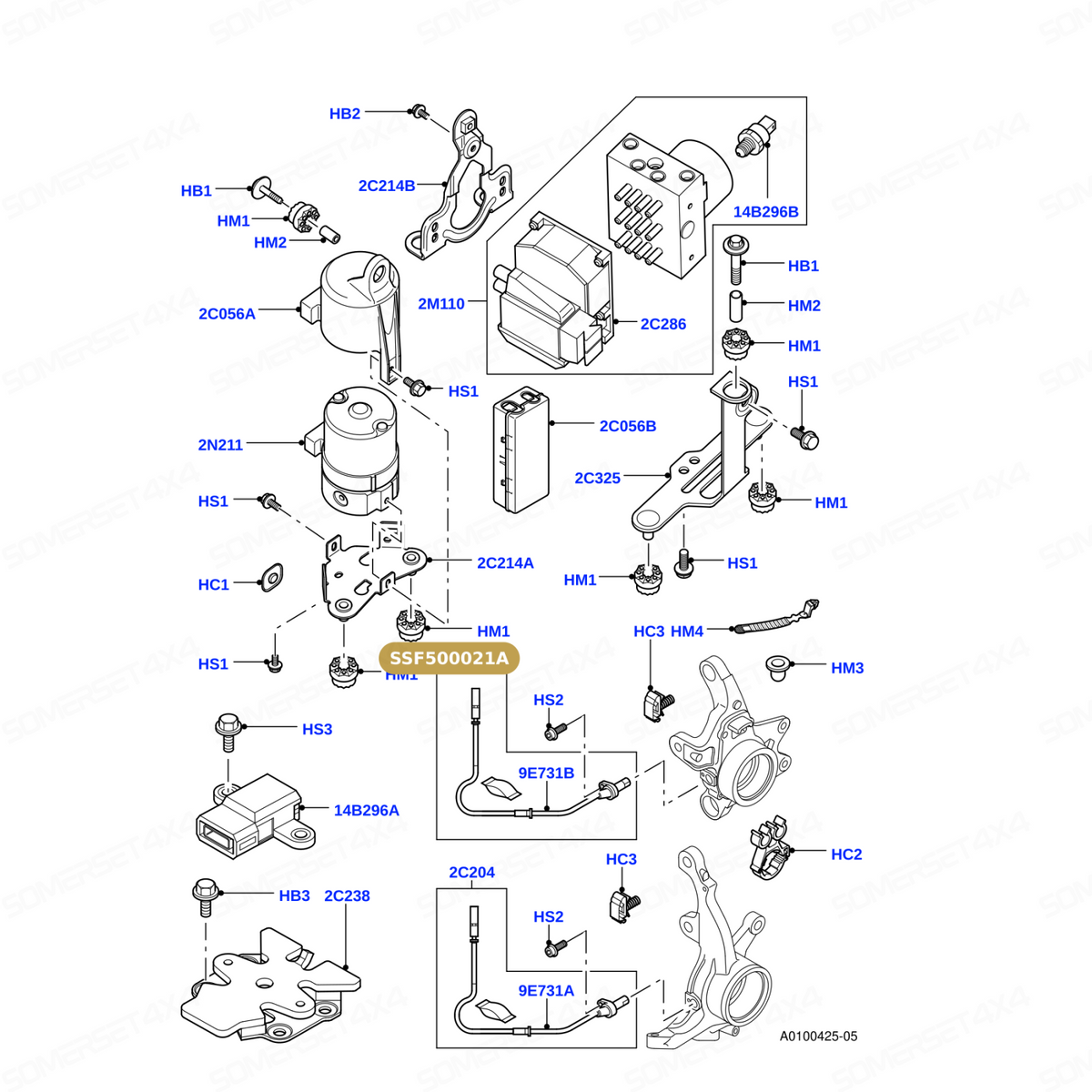 SSF500021A LAND ROVER - SENSOR - ABS From AUTOTEC