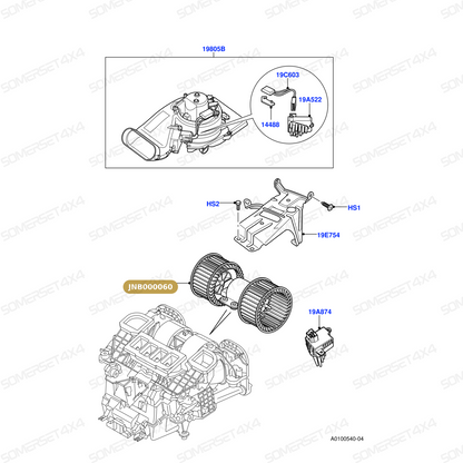 JNB000060 LAND ROVER - BLOWER ASSY - FITS RR L322 From NISSENS