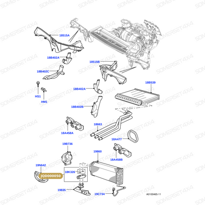 JQD000050 LAND ROVER - VALVE ASSY - EVAPORATOR EXPANSION FITS - RR L322 - RR 10-12 From BEHR