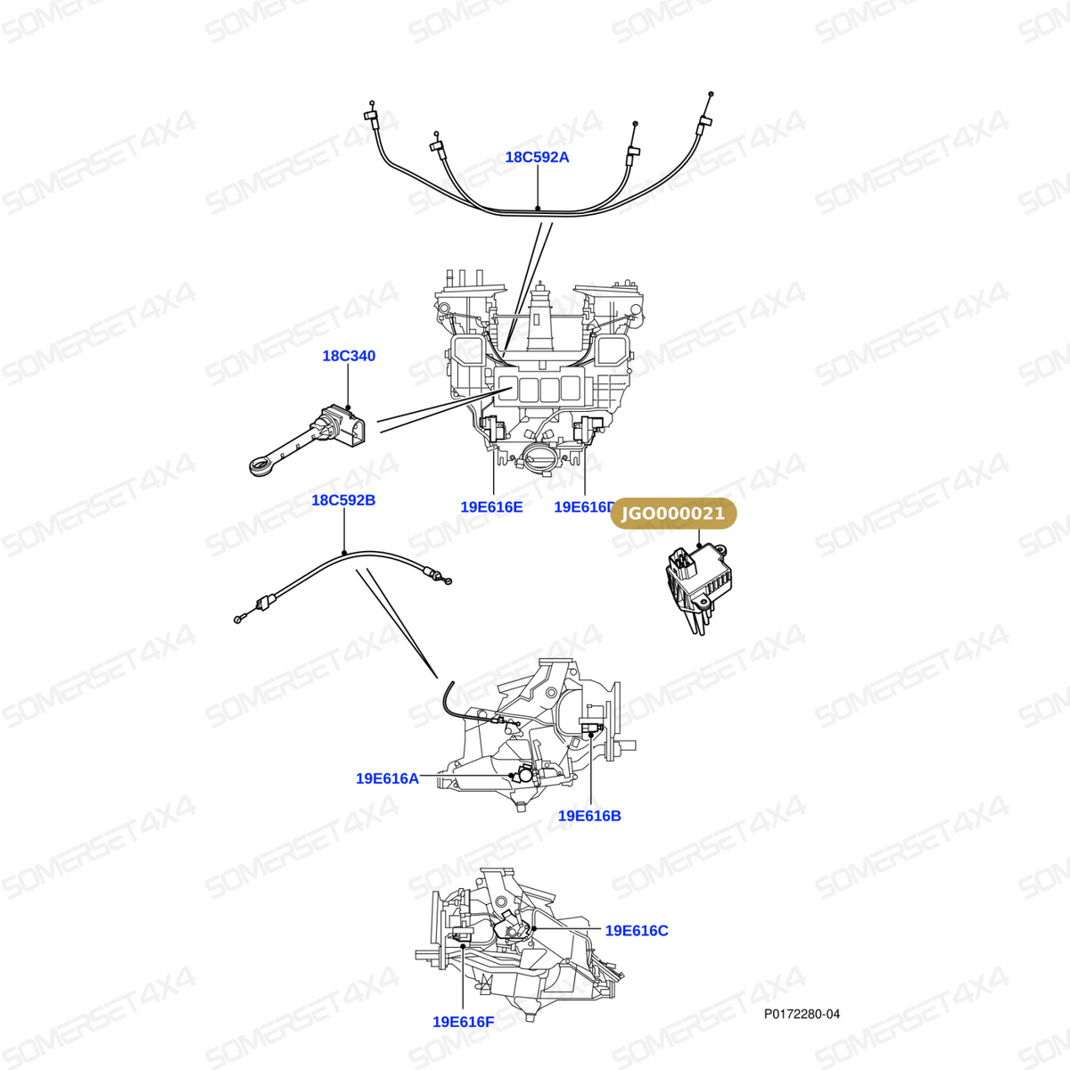 JGO000021 LAND ROVER - HEATER BLOWER SWITCH From ALLMAKES