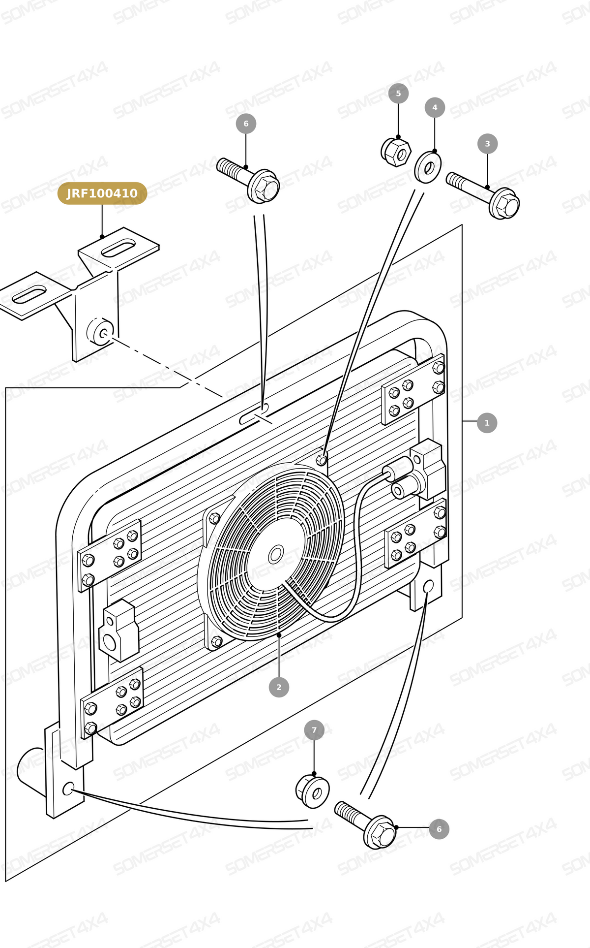 JRF100410 LAND ROVER - BRACKET - CONDENS From PR2 ALLMAKES OE