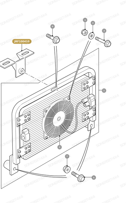 JRF100410 LAND ROVER - BRACKET - CONDENS From PR2 ALLMAKES OE