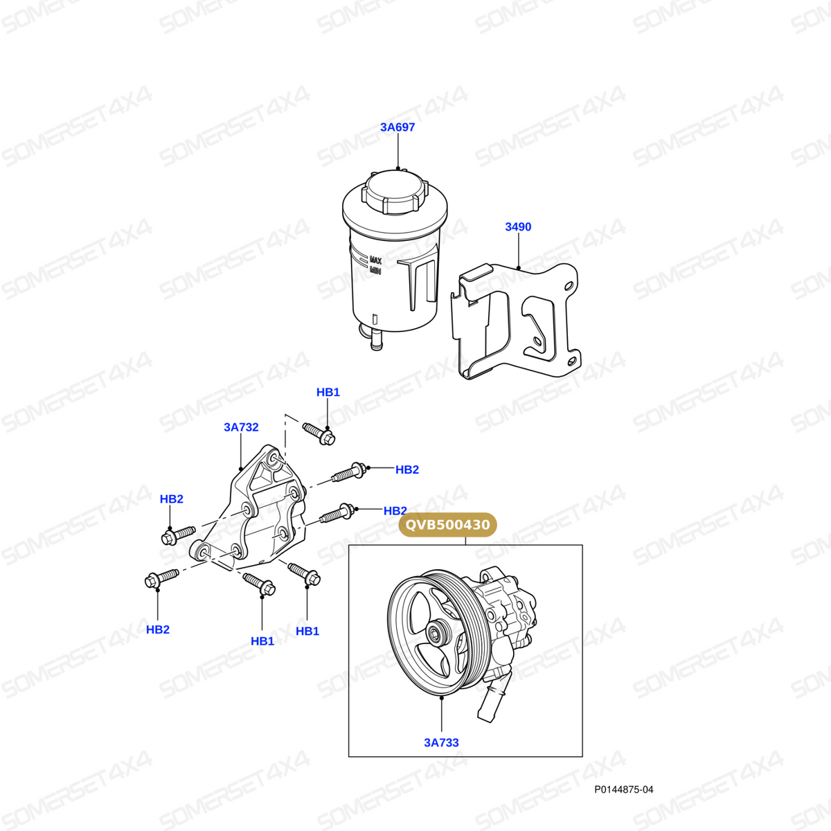 QVB500430 LAND ROVER - PUMP-PAS From BOSCH