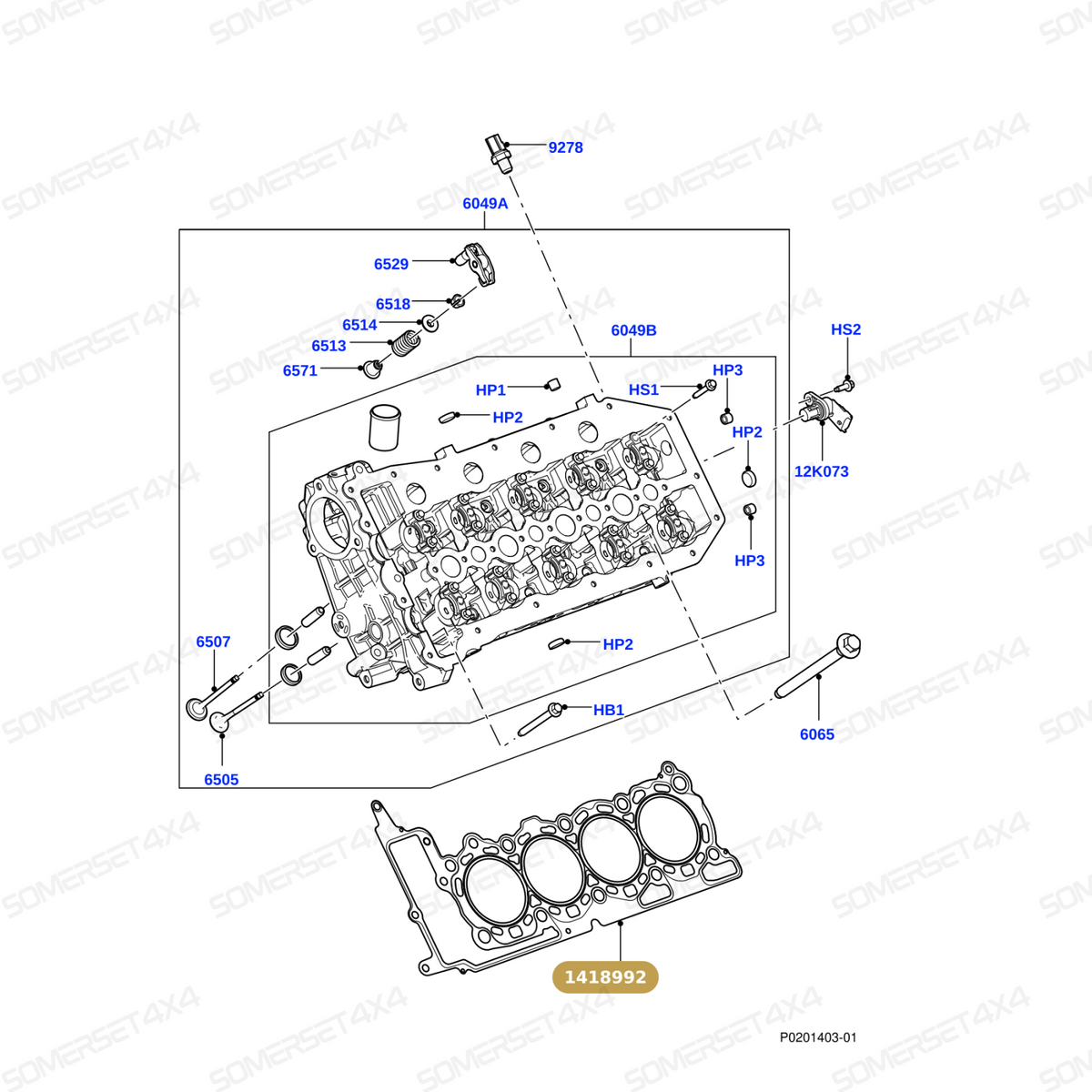 1418992 LAND ROVER - GASKET - CYLINDER HEAD - FITS From REINZ