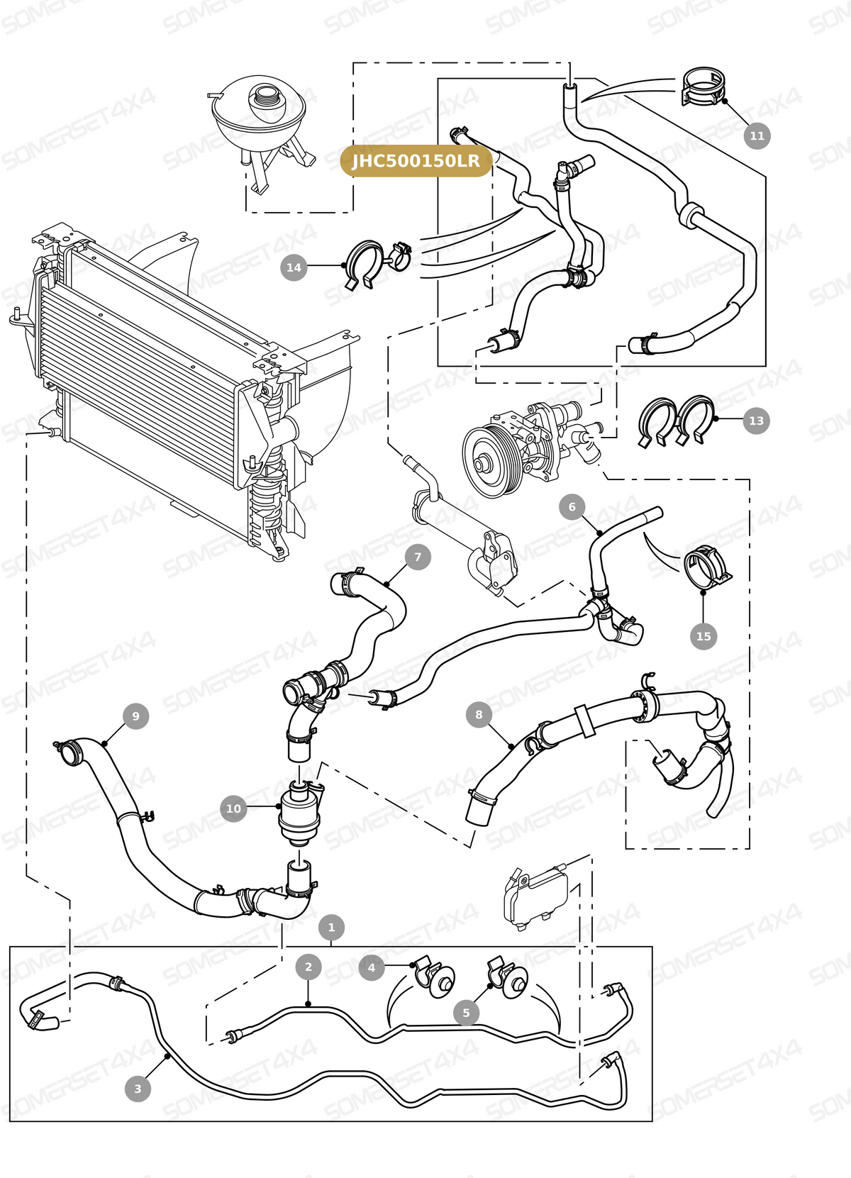 JHC500150LR GENUINE LAND ROVER - HOSE - VENT