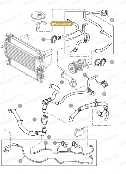 JHC500150LR GENUINE LAND ROVER - HOSE - VENT