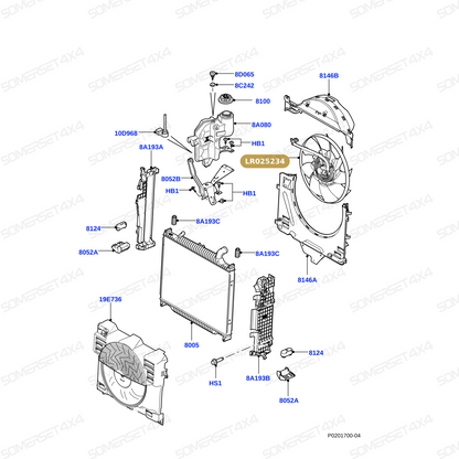 LR025234 LAND ROVER - FAN AND DRIVE - ASSEMBLY - ENGINE COOLING From BEHR
