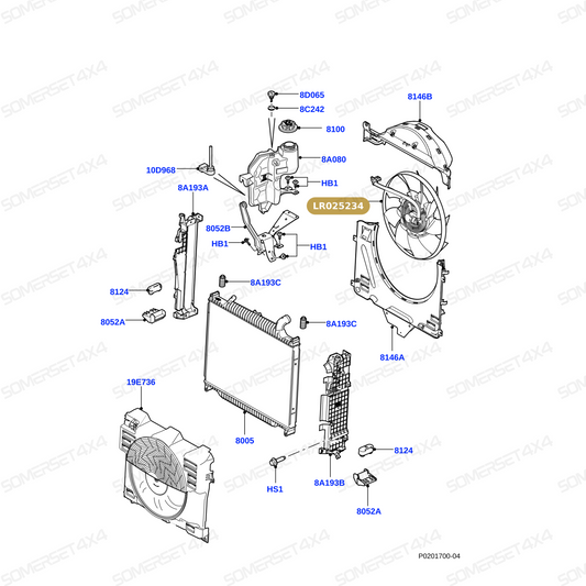 LR025234 LAND ROVER - FAN AND DRIVE - ASSEMBLY - ENGINE COOLING From BEHR