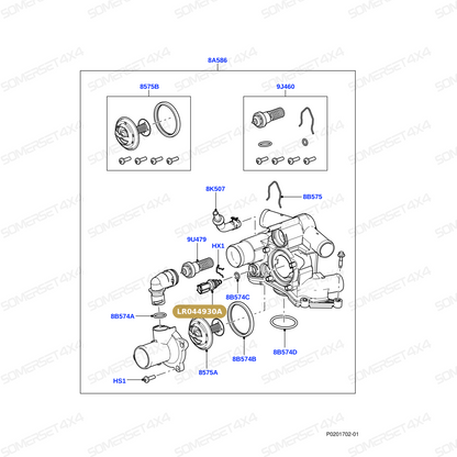 LR044930A LAND ROVER - SENSOR - ENGINE COOLANT TEMPERAT From AUTOTEC
