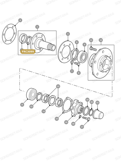 FRC3099 LAND ROVER - OIL SEAL - STUB AXLE - FRONT From ALLMAKES