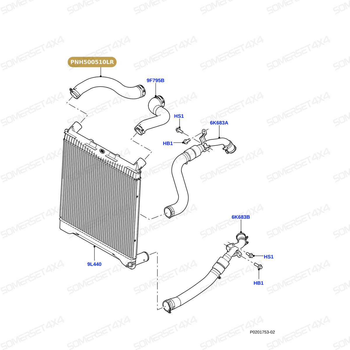 PNH500510LR GENUINE LAND ROVER - HOSE