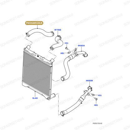 PNH500510LR GENUINE LAND ROVER - HOSE