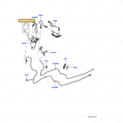 WJI500030LR GENUINE LAND ROVER - ELEMENT - FUEL FILTER