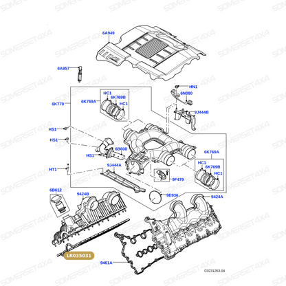 LR035031 LAND ROVER - GASKET - INTAKE MANIFOLD From ALLMAKES