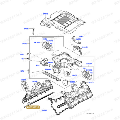 LR035031G LAND ROVER - GASKET-INLET MANIFOLD-RH 4.4D L320;L322 From REINZ