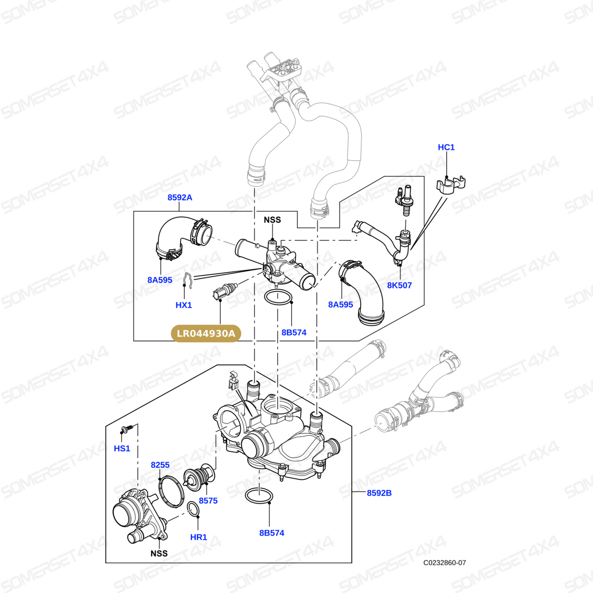LR044930A LAND ROVER - SENSOR - ENGINE COOLANT TEMPERAT From AUTOTEC